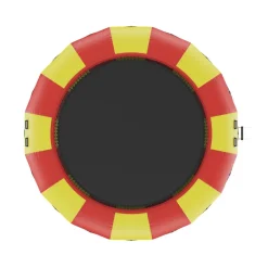 VEVOR Inflatable Water Bouncer, 17ft Recreational Water Trampoline, Portable Bounce Swim Platform with 5-Step Ladder & Electric Air Pump, Kids Adults Floating Rebounder for Pool, Lake, Water Sports