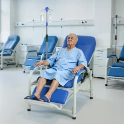 VEVOR Infusion Chair with IV Pole 90°-160° Reclining Phlebotomy Chair, 400LBS Capacity Medical Infusion Recliner with Soft Padded Seat, Footrest & Storage Basket for Blood Draw, IV Transfusion