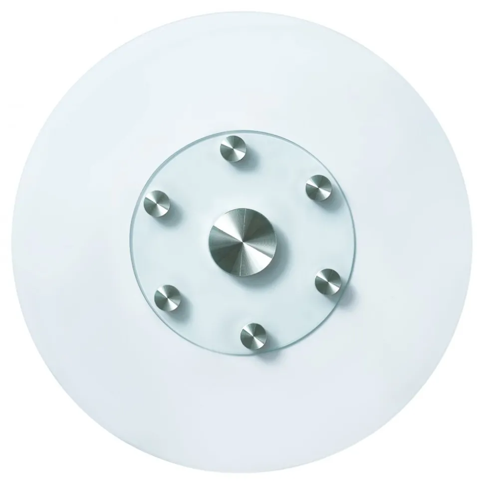 VEVOR 30 in Glass Lazy Susan Turntable, Tempered Glass Dining Table Centerpiece with 6 Rotating Wheels, 360° Smooth and Silent Spin Tabletop Rotating Tray, for Family Gatherings, Banquets & Weddings