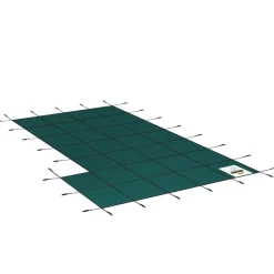 VEVOR Inground Pool Safety Cover, Fits 20 ft x 40 ft Rectangular Winter Pool Cover with Right Step, Triple Stitched, High Strength Mesh PP, Good Rain Permeability, Installation Hardware Included