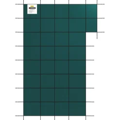VEVOR Inground Pool Safety Cover, Fits 20 ft x 40 ft Rectangular Winter Pool Cover with Right Step, Triple Stitched, High Strength Mesh PP, Good Rain Permeability, Installation Hardware Included