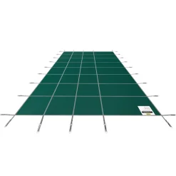 VEVOR Inground Pool Safety Cover, 14 ft x 26 ft Rectangular Winter Pool Cover, Triple Stitched, High Strength Mesh PP Material with Good Rain Permeability, Installation Hardware Included, Green
