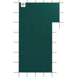 VEVOR Inground Pool Safety Cover, 20 ft x 38 ft Rectangular Winter Pool Cover with Right Step, Triple Stitched, High Strength Mesh PP Material, Good Rain Permeability, Installation Hardware Included