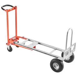 VEVOR 4 in 1 Hand Truck, 1000 lbs Load Capacity for 4-Wheel Mode, Convertible Hand Truck Dolly with Non-Slip Handle & Wheels, Aluminum Alloy Portable Dolly for Moving Home, Office, Warehouse