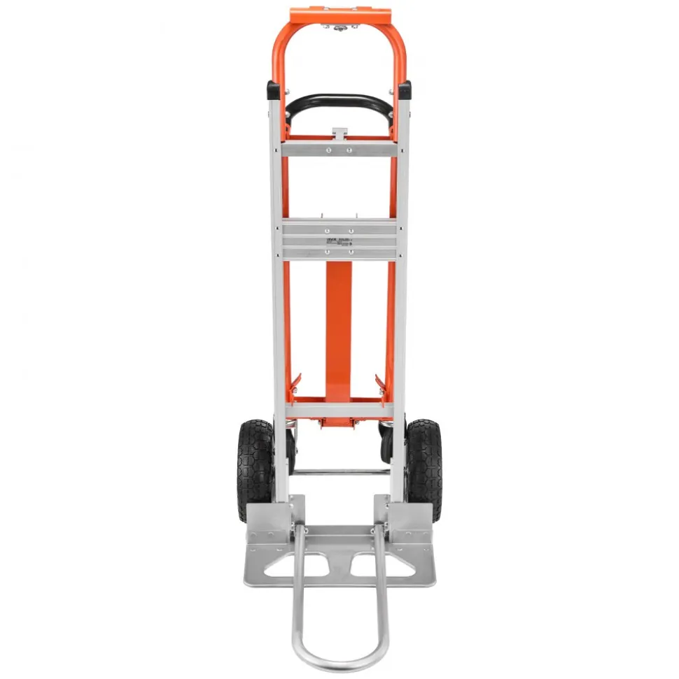 VEVOR 4 in 1 Hand Truck, 1000 lbs Load Capacity for 4-Wheel Mode, Convertible Hand Truck Dolly with Non-Slip Handle & Wheels, Aluminum Alloy Portable Dolly for Moving Home, Office, Warehouse