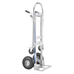 VEVOR 2 in 1 Hand Truck, 1000 lbs Load Capacity for 4-Wheel Mode, Convertible Hand Truck Dolly with Non-Slip Handle & Wheels, Portable Dolly for Moving Home, Office, Warehouse, Supermarket