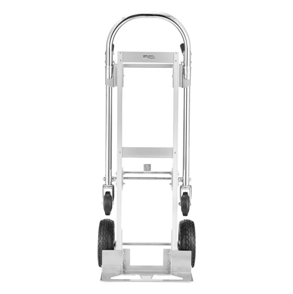 VEVOR 2 in 1 Hand Truck, 1000 lbs Load Capacity for 4-Wheel Mode, Convertible Hand Truck Dolly with Non-Slip Handle & Wheels, Portable Dolly for Moving Home, Office, Warehouse, Supermarket