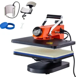 VEVOR 5-in-1 Heat Press Machine, 12" x 15" Fast Heating, 360 Swing Away Digital Sublimation Transfer, T-Shirt Vinyl Transfer Printer for Banners Canvas Bag Shirts Pillow Cups  Tested to UL Standards