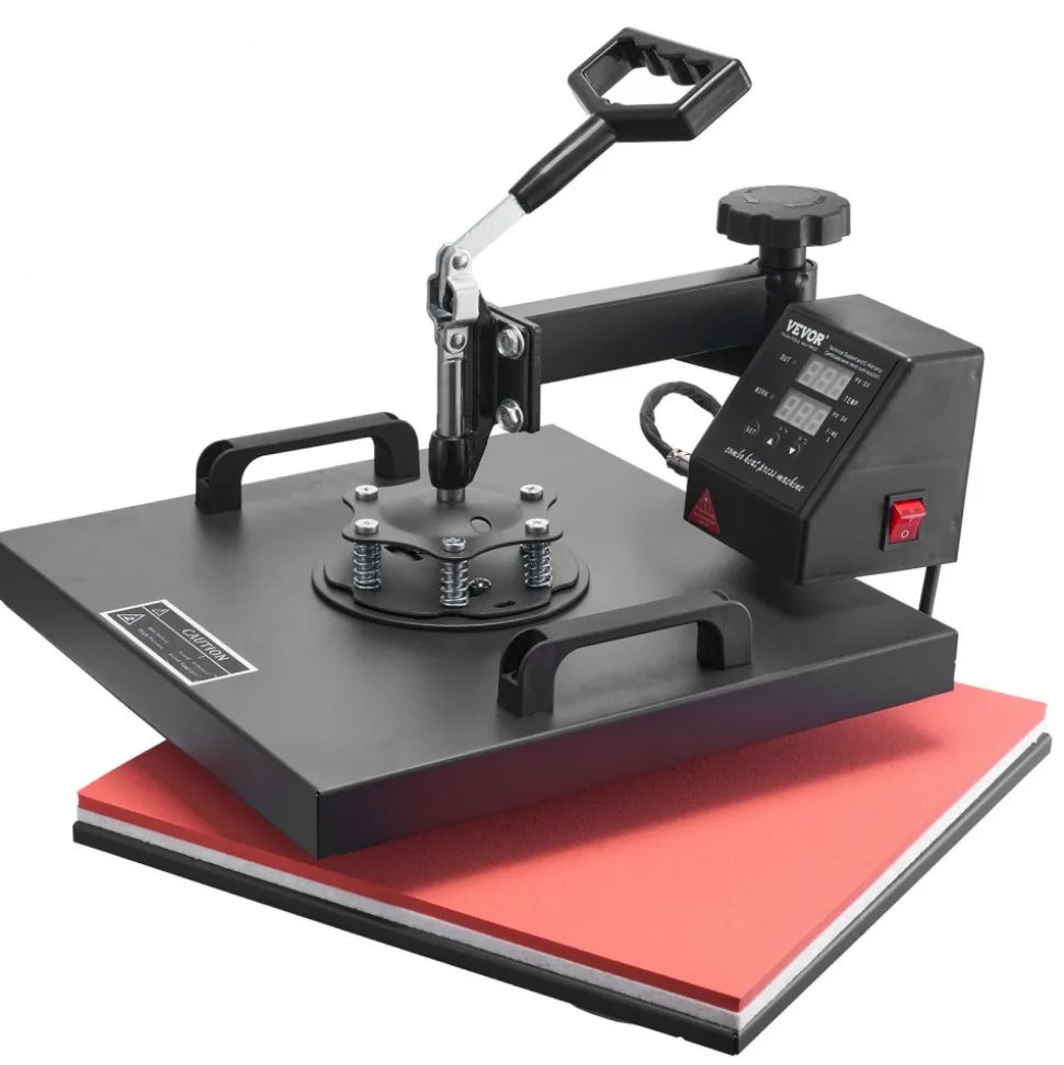 VEVOR 8 in 1 Heat Press Machine 15x15 Inch T-Shirt Pressing Machine 360° Swing Away Professional Sublimation Heat Press for Sublimation, Vinyl, Heat Transfer Projects