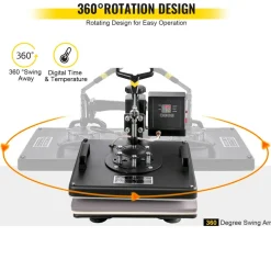 VEVOR 8 In 1 Heat Press Sublimation Machine & 53" Vinyl Cutter Cutting Plotter