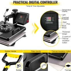 VEVOR 8 In 1 Heat Press Sublimation Machine & 28" Vinyl Cutter Cutting Plotter