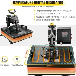 VEVOR 8 In 1 Heat Press Sublimation Machine & 28