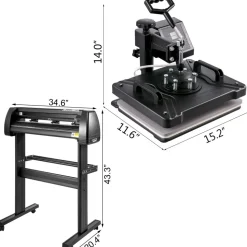 VEVOR 8 In 1 Heat Press Sublimation Machine & 28