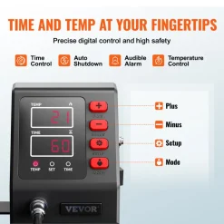 VEVOR 11 in 1 Heat Press, 12 x 15 Inch, Multifunctional Clamshell Printer, Digital Dual-Tube Heat Press Transfer Machine, Swing Away Sublimation Machine for T-Shirt Hat Cap Mug Plate Pen Shoes Black