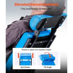 VEVOR 48 in Height Adjustable Mechanic Creeper, 570 lbs Under Car Rolling Garage Creeper Seat with Adjustable Backrest & Headrest, Padded Shop Chair for Auto & Aircraft Repair