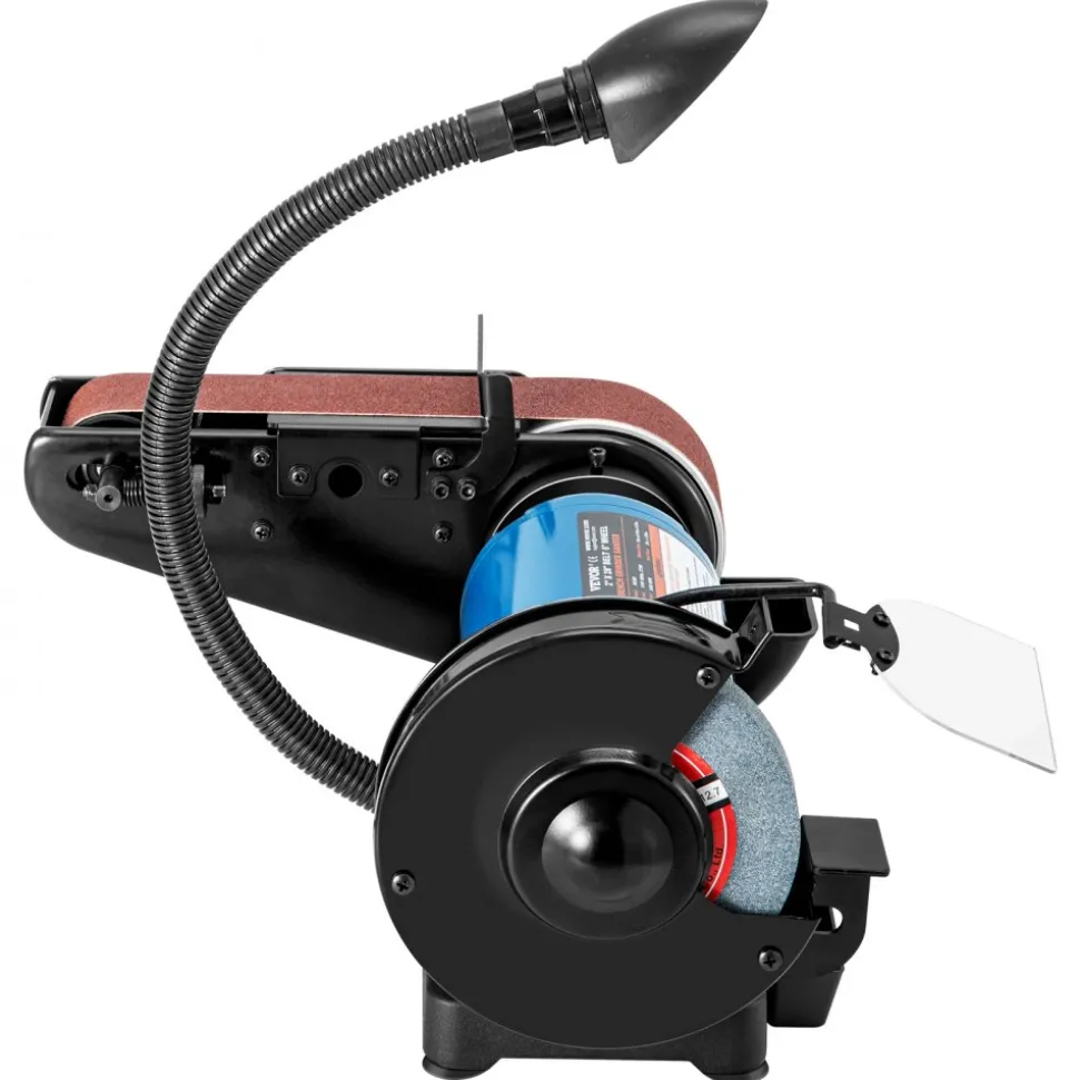 VEVOR 2 IN 1 2inch Belt Grinder for Knife Making 6inch 3450rpm per min Belt and Disc Bench Sander 90 Degree Belt Holder with Sturdy Base and LED Working Lamp