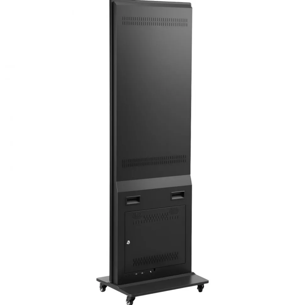 VEVOR 43 in Indoor Digital Signage Floor Standing Advertising Display Kiosk, with WiFi HDMI/USB Input Android OS, 178° Wide View, LCD Screen Interactive Monitor, Mobile Commercial Totem Poster
