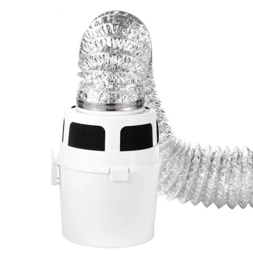 VEVOR 3-in-1 Indoor Dryer Vent Kit, with Bucket for Electric Dryer with 4-Inch by 5-Feet Extendable Exhaust Hose, Premium Quality & Light Weight & No Extra Accessories Required for Apartments, RVs