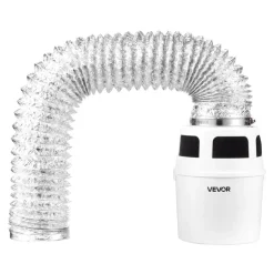 VEVOR 3-in-1 Indoor Dryer Vent Kit, with Bucket for Electric Dryer with 4-Inch by 5-Feet Extendable Exhaust Hose, Premium Quality & Light Weight & No Extra Accessories Required for Apartments, RVs