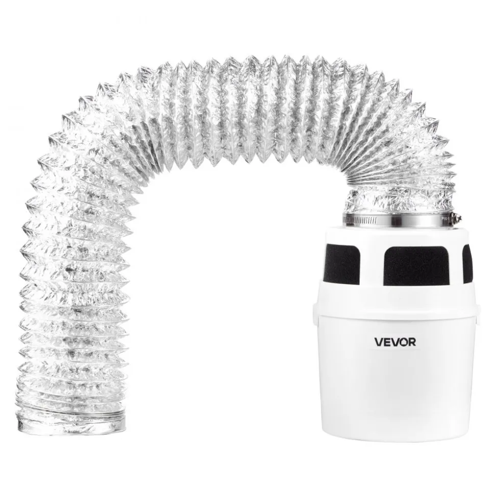 VEVOR 3-in-1 Indoor Dryer Vent Kit, with Bucket for Electric Dryer with 4-Inch by 5-Feet Extendable Exhaust Hose, Premium Quality & Light Weight & No Extra Accessories Required for Apartments, RVs