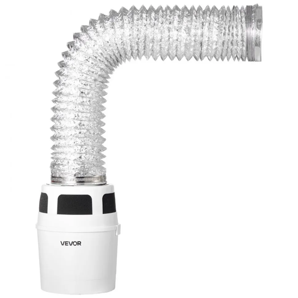 VEVOR 3-in-1 Indoor Dryer Vent Kit, with Bucket for Electric Dryer with 4-Inch by 5-Feet Extendable Exhaust Hose, Premium Quality & Light Weight & No Extra Accessories Required for Apartments, RVs