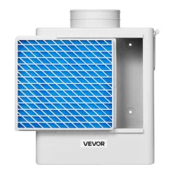 VEVOR 3-in-1 Indoor Dryer Vent Kit,Premium ABS Material Fits 4 inch Exhaust Port, Smart Overheating Reminder Exhaust Hood & Easy-to-Detach Mesh Cap & Multi-layer Purification with 4 Replacement Pads