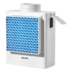 VEVOR 3-in-1 Indoor Dryer Vent Kit,Premium ABS Material Fits 4 inch Exhaust Port, Smart Overheating Reminder Exhaust Hood & Easy-to-Detach Mesh Cap & Multi-layer Purification with 4 Replacement Pads