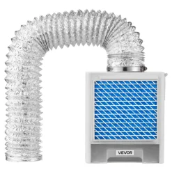 VEVOR 3-in-1 Indoor Dryer Vent Kit,Premium ABS Material with Water Drawer Fits 4 inch Exhaust Port, Smart Overheating Reminder Exhaust Hood & with 4 Purification Pads,For Electric Clothes Dryers