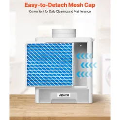 VEVOR 3-in-1 Indoor Dryer Vent Kit,Premium ABS Material with Water Drawer Fits 4 inch Exhaust Port, Smart Overheating Reminder Exhaust Hood & with 4 Purification Pads,For Electric Clothes Dryers
