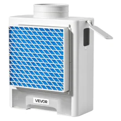 VEVOR 3-in-1 Indoor Dryer Vent Kit,Premium ABS Material with Water Drawer Fits 4 inch Exhaust Port, Smart Overheating Reminder Exhaust Hood & with 4 Purification Pads,For Electric Clothes Dryers