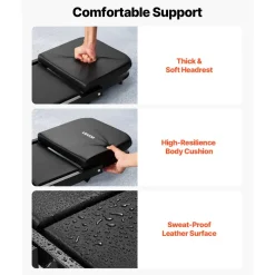 VEVOR 36 in 3-in-1 Folding Mechanic Creeper, Z-Creeper Garage Roller, 340 lbs Under Car Rolling Creeper with 6 Swivel Casters, Padded Headrest, Lay Down or Sit for Auto Repair