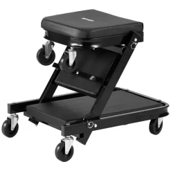 VEVOR 36 in 3-in-1 Folding Mechanic Creeper, Z-Creeper Garage Roller, 340 lbs Under Car Rolling Creeper with 6 Swivel Casters, Padded Headrest, Lay Down or Sit for Auto Repair