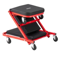 VEVOR 40 in 2-in-1 Folding Mechanic Creeper, Z Creeper Seat & Under Car Garage Roller, 450 lbs Rolling Creeper Stool with 6 Swivel Casters, Padded Headrest for Auto Repair