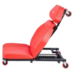 VEVOR 48.4 in 2-in-1 Mechanic Creeper, Adjustable Backrest Garage Creeper Seat, 570 lbs Under Car Rolling Chair with 6 Swivel Casters, Padded Headrest for Auto Repair