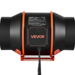 VEVOR Inline Duct Fan, 402 CFM 6 inch EC Motor Ventilation Fan with 3-Speed Circulation, 10-Speed PWM Controller, Timer-Controlled Operation, Cooling for Grow Tents, Indoor Gardening, Hydroponics