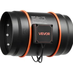 VEVOR Inline Duct Fan, 807 CFM 8 inch EC Motor Ventilation Fan with 3-Speed Circulation, 10-Speed PWM Controller, Timer-Controlled Operation, Cooling for Grow Tents, Indoor Gardening, Hydroponics