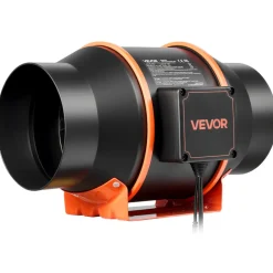 VEVOR Inline Duct Fan Kit Carbon Filter, 402 CFM 6 inch EC Motor Exhaust Ventilation Fan with 10-Speed, PWM Controller, App Control, Timer, Cooling System for Grow Tent, Indoor Gardening, Hydroponics