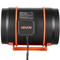 VEVOR Inline Duct Fan Kit with Carbon Filter, 807 CFM 8 inch EC Motor Ventilation Fan with 3-Speed Circulation, 10-Speed PWM Controller, Timer, Cooling for Grow Tents, Indoor Gardening, Hydroponics