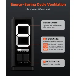 VEVOR Inline Duct Fan Kit with Carbon Filter, 807 CFM 8 inch EC Motor Ventilation Fan with 3-Speed Circulation, 10-Speed PWM Controller, Timer, Cooling for Grow Tents, Indoor Gardening, Hydroponics