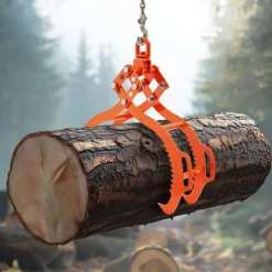 VEVOR 28in Log Lifting Tongs, 4-Claw Log Tongs, Heavy Duty Steel Log Grapple, 2650LBS Lifting Capacity, Swivel Log Graper Timber, Eagle Claw Design, Log Skidding Tongs for Trucks, Tractors, Forklifts