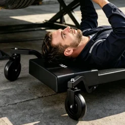 VEVOR 40 in Mechanic Creeper with 4 Large Wheels, 400 lbs Low Profile Under Car Garage Roller, Rolling Creeper with Raised Headrest, Manual Brake for Auto Repair
