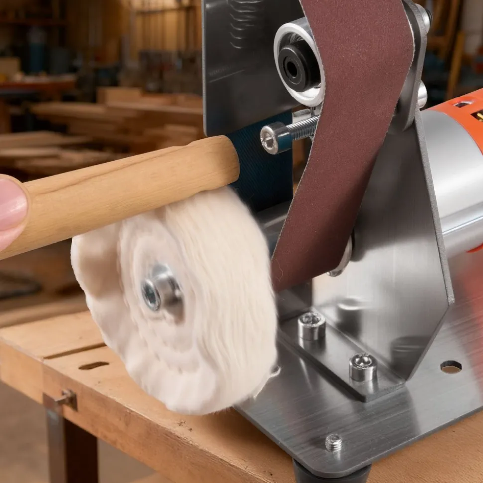 VEVOR 3-in-1 Mini Belt Sander, 13" x 1.2" Sanding Belt, 2.75" Grinding & Polishing Wheel Combo, 7-Speed Adjustable with Forward/Reverse Control for Woodworking, Jewelry Making, Knife Sharpening