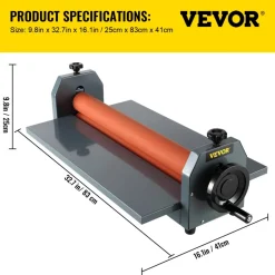 VEVOR 25.5in 648mm Manual Cold Roll Laminator Vinyl Photo Laminating Machine