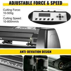 VEVOR 6 In 1 Mug Hat Heat Press & 28 Inch Vinyl Cutter Machine w/ Floor Stand
