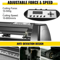 VEVOR 6 In 1 Mug Hat Heat Press & 53 Inch Vinyl Cutter Machine w/ Floor Stand
