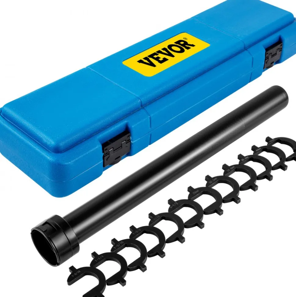 VEVOR Inner Tie Rod Installation Kit, Includes 13 Crowfoot Adapters, Durable 1/2 Inch Drive Tube for Efficient Removal, Crafted from Robust Steel, Ideal for Automotive Maintenance