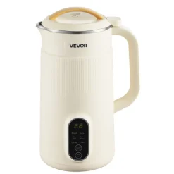 VEVOR 6-in-1 Nut Milk Maker, 20 oz Soy Milk Maker Machine with 6 Blades, for Homemade Oat, Nut, Soy, Juice, Plant-Based and Non Dairy Beverages with High-Temp Self-Cleaning, Boil Water, 12-Hour Delay
