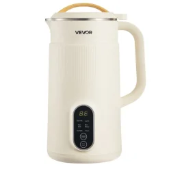 VEVOR 6-in-1 Nut Milk Maker, 20 oz Soy Milk Maker Machine with 6 Blades, for Homemade Oat, Nut, Soy, Juice, Plant-Based and Non Dairy Beverages with High-Temp Self-Cleaning, Boil Water, 12-Hour Delay