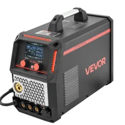 VEVOR 5-in-1 Plasma Cutter Welder Combo - CUT/TIG/Gas MIG/Flux MIG/MMA, 50A Non-Contact Plasma Cutting Machine & 200A Synergic Welder, 110V/220V Aluminum Pulse Mig Welder Compatible with Spool Gun