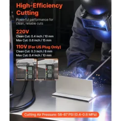 VEVOR 5-in-1 Plasma Cutter Welder Combo - CUT/TIG/Gas MIG/Flux MIG/MMA, 50A Non-Contact Plasma Cutting Machine & 200A Synergic Welder, 110V/220V Aluminum Pulse Mig Welder Compatible with Spool Gun
